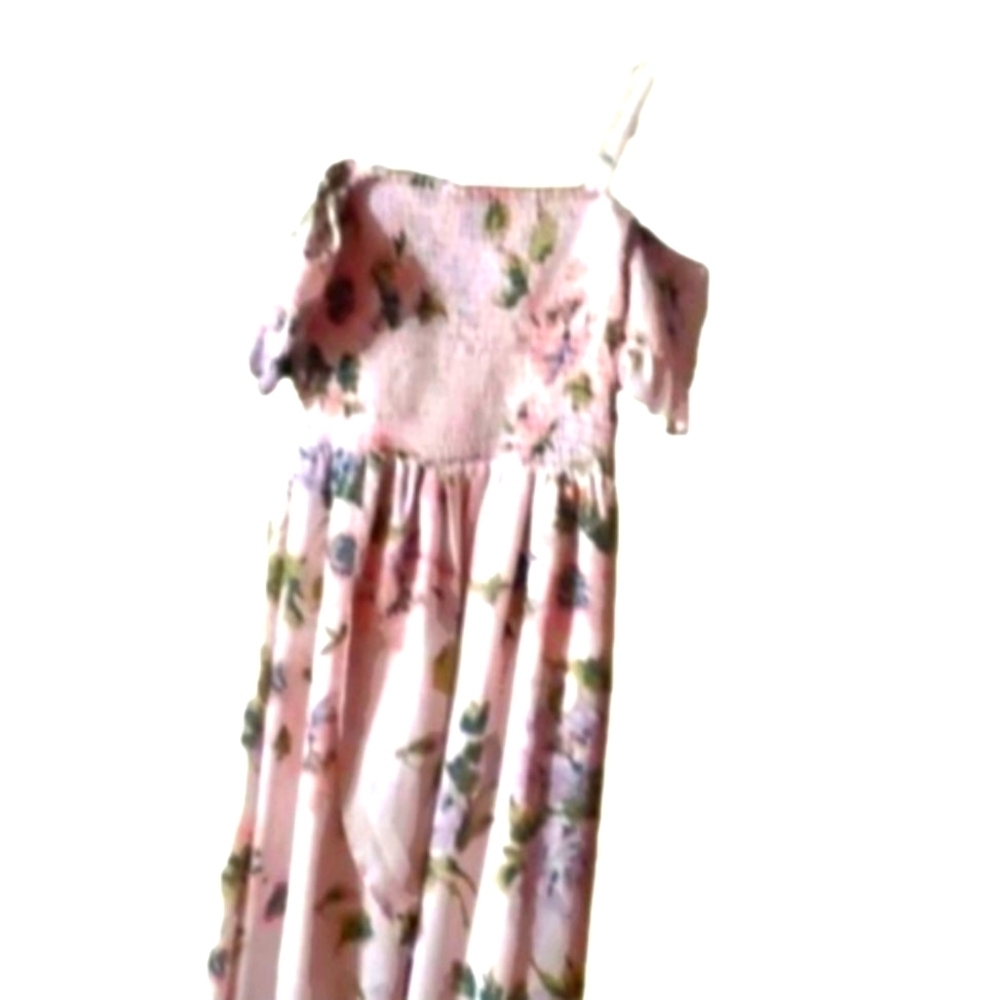 Rare Editions dress 👗 beautiful Smocked Top Floral Formal Tween Dress Size Xl